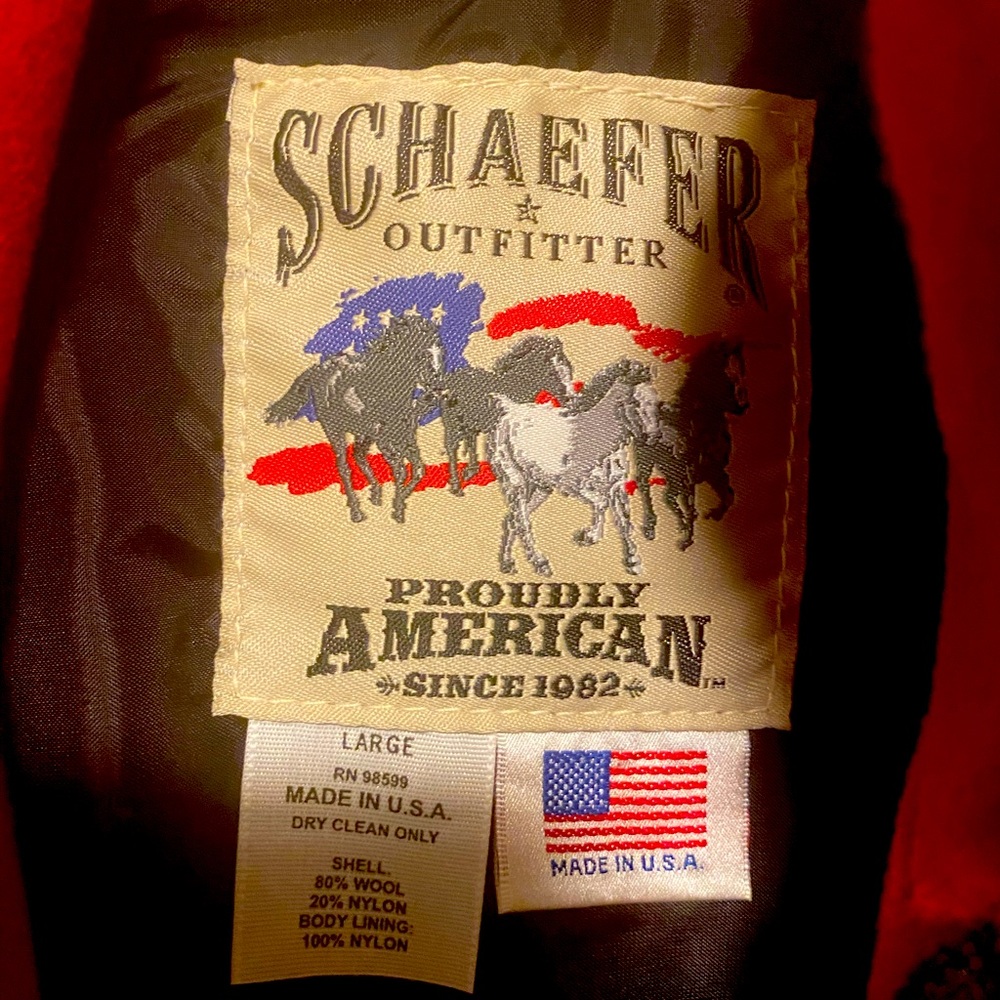 Like new Schaefer Ranch wool vest.